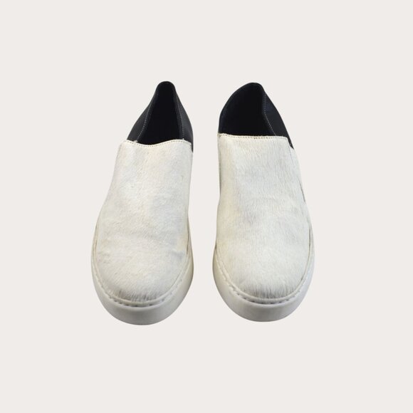 Free People Black/White Sneakers | Size 37| Women's Leather Shoes Size 6.5 - Picture 2 of 7